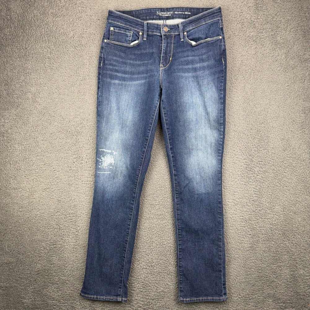 Signature by Levi Strauss Women 10L Modern Slim Jeans Dark Wash Blue W30 L34